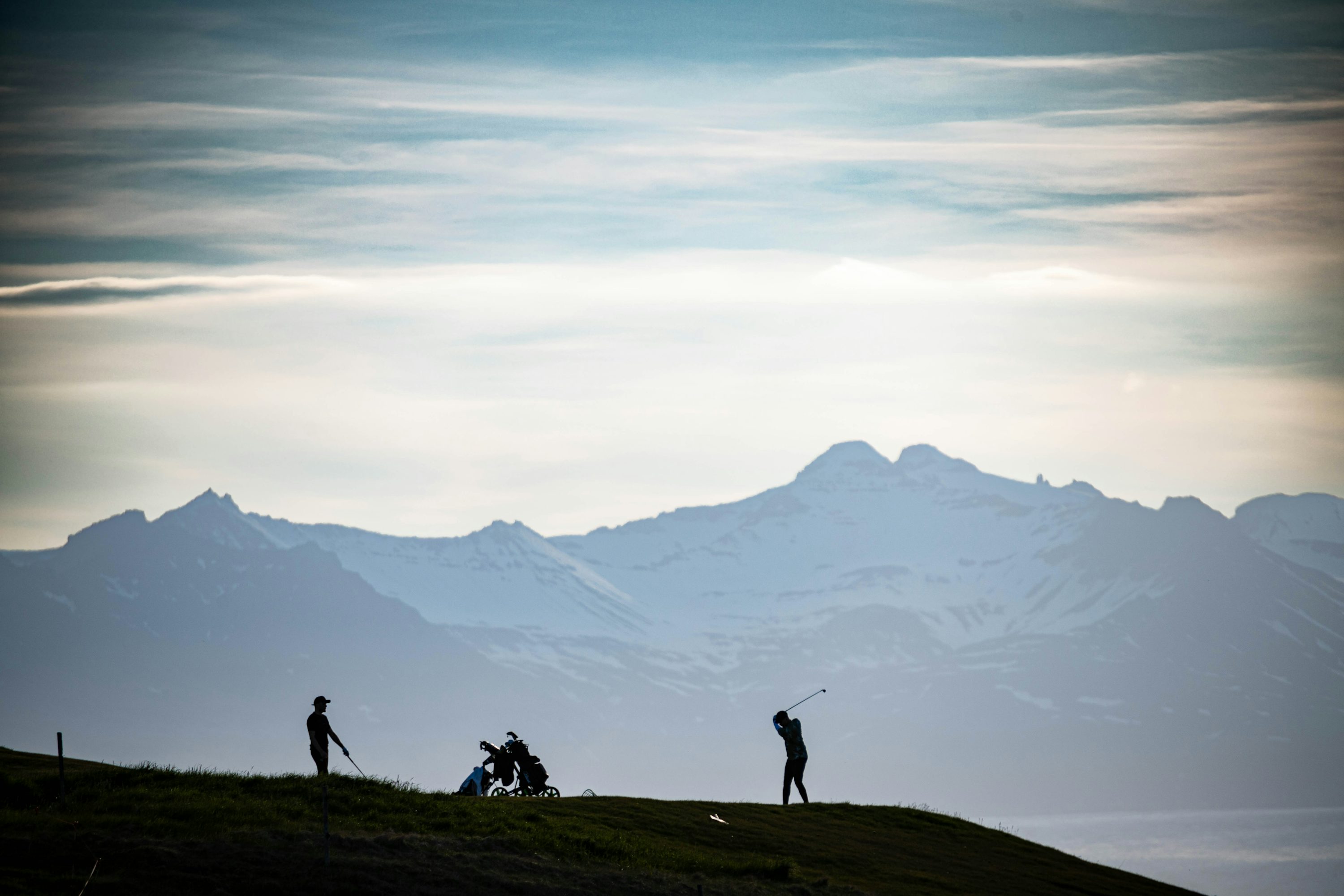Mountain golf landscape near Columbia Falls, Montana